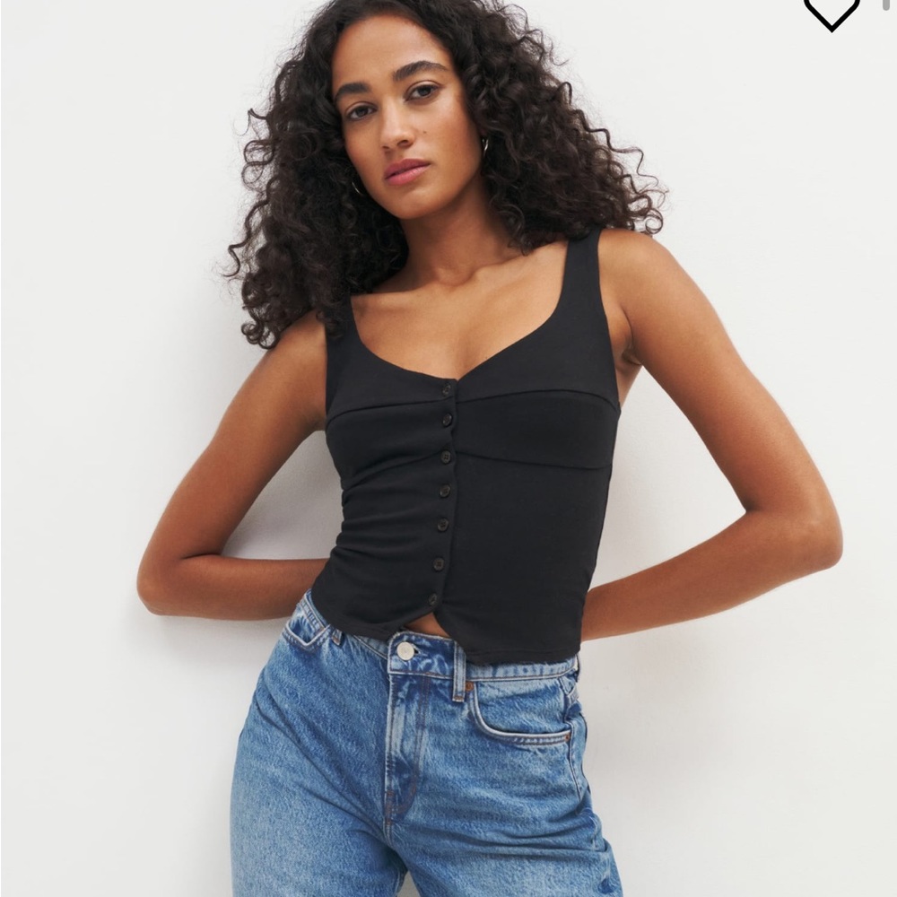 Reformation Donna Knit Tank - Black S